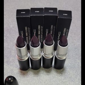4 Mac Satin Lipstick. CYBER